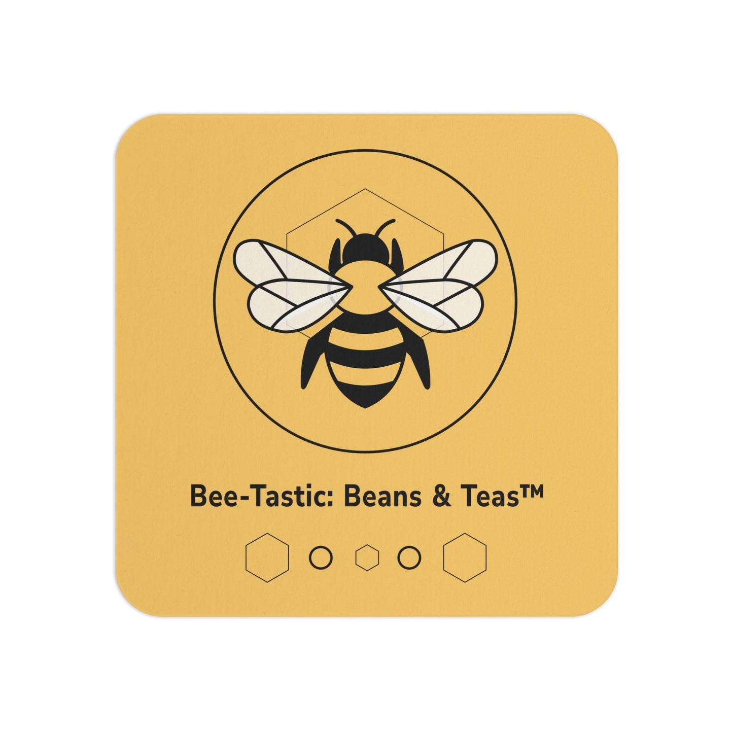 Coaster Set | Stylish & Durable Drink Coasters for Home & Gifts Bee-Tastic: Beans & Teas™