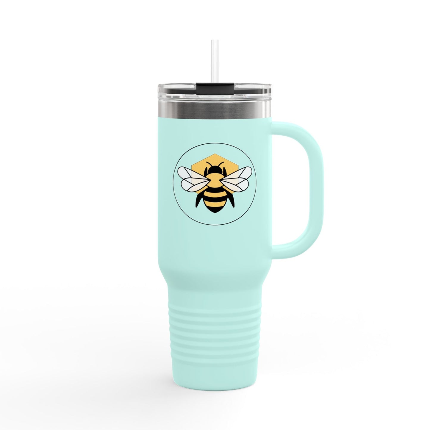 40oz Insulated Travel Mug | Stainless Steel Tumbler with Handle Bee-Tastic: Beans & Teas™