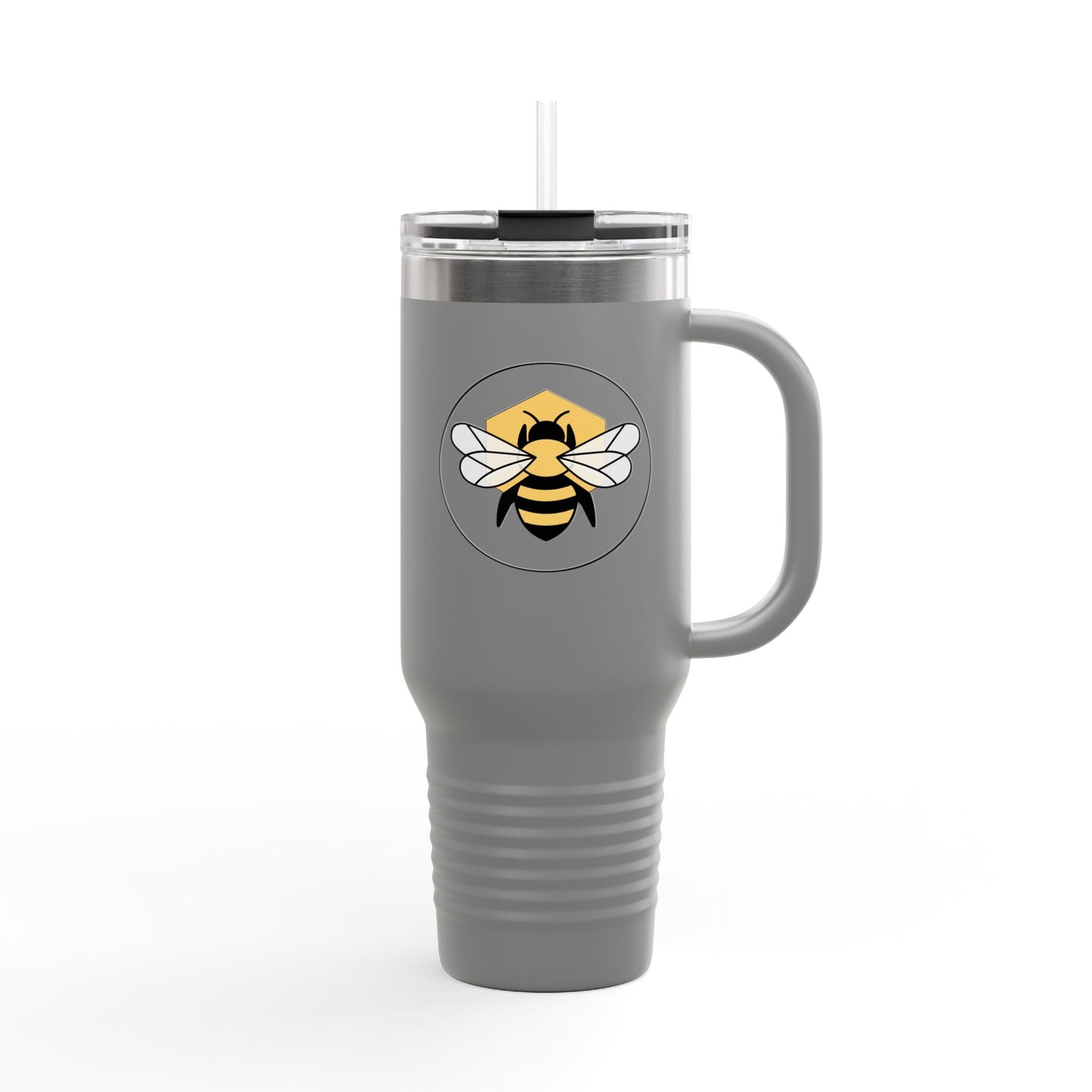 40oz Insulated Travel Mug | Stainless Steel Tumbler with Handle Bee-Tastic: Beans & Teas™