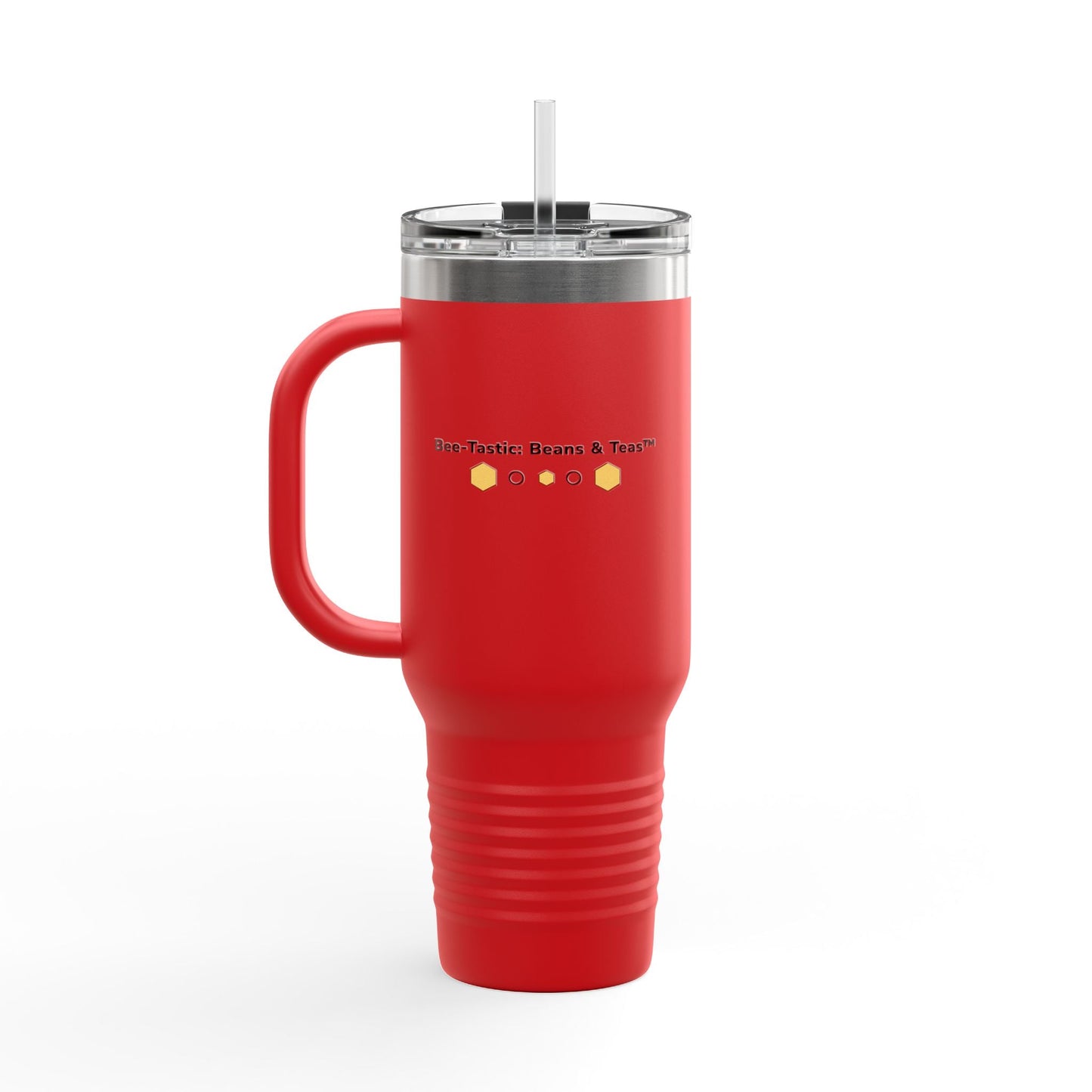 40oz Insulated Travel Mug | Stainless Steel Tumbler with Handle Bee-Tastic: Beans & Teas™