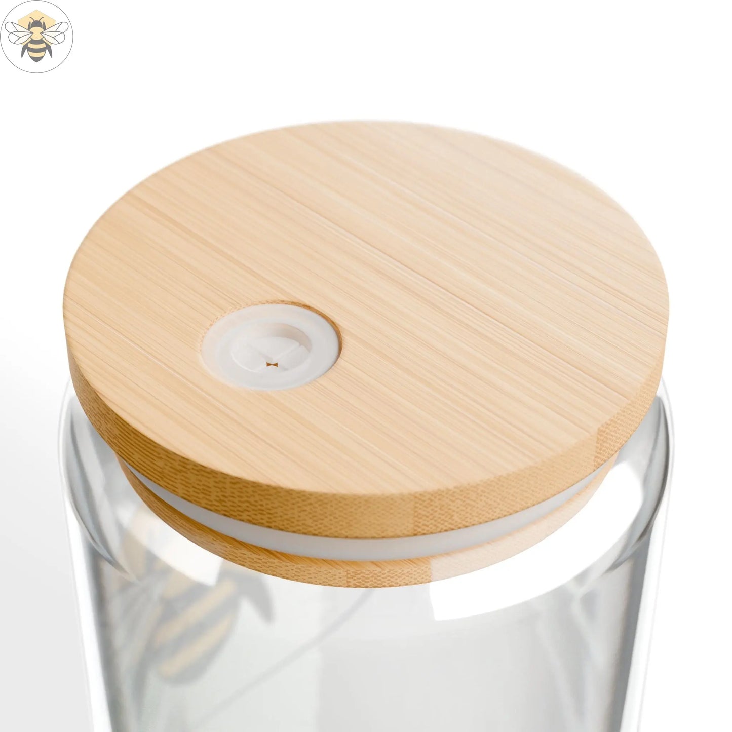 16oz Sipper Glass | Eco-Friendly Drinkware with Straw & Lid Bee-Tastic: Beans & Teas™