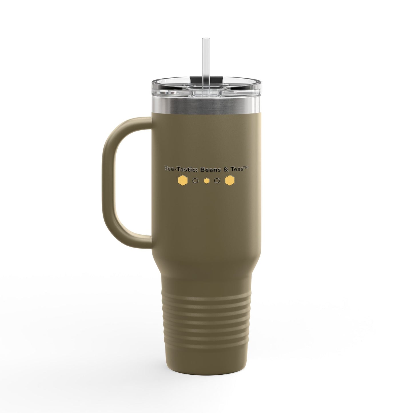 40oz Insulated Travel Mug | Stainless Steel Tumbler with Handle Bee-Tastic: Beans & Teas™