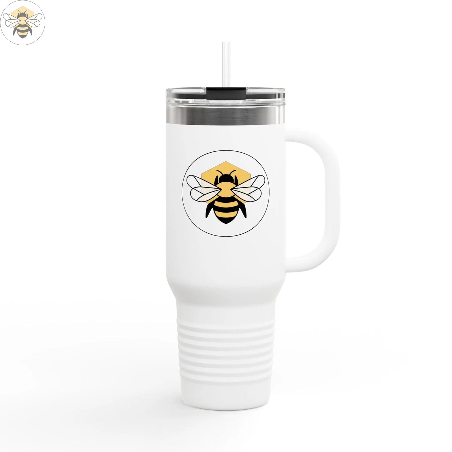 40oz Insulated Travel Mug | Stainless Steel Tumbler with Handle Bee-Tastic: Beans & Teas™