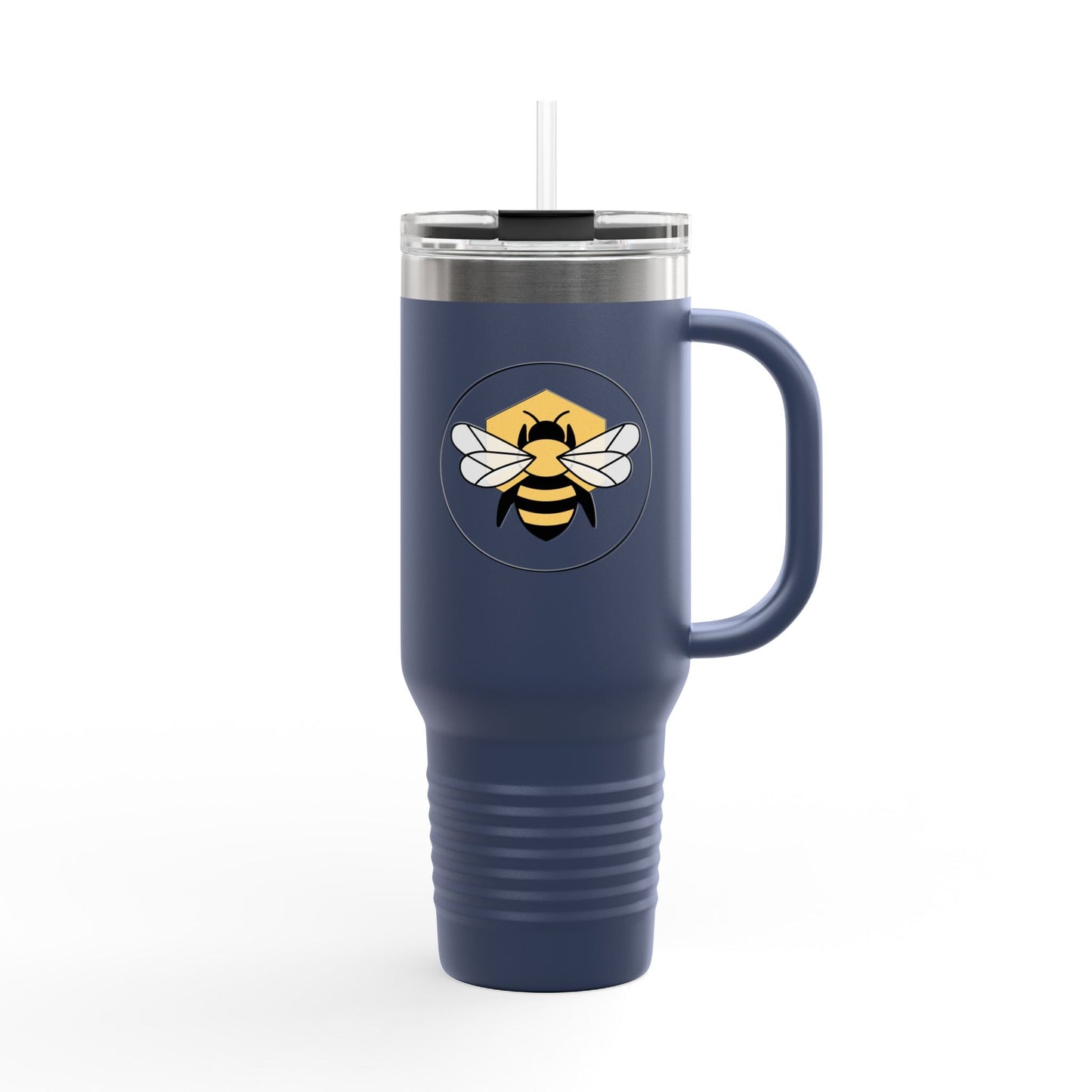 40oz Insulated Travel Mug | Stainless Steel Tumbler with Handle Bee-Tastic: Beans & Teas™