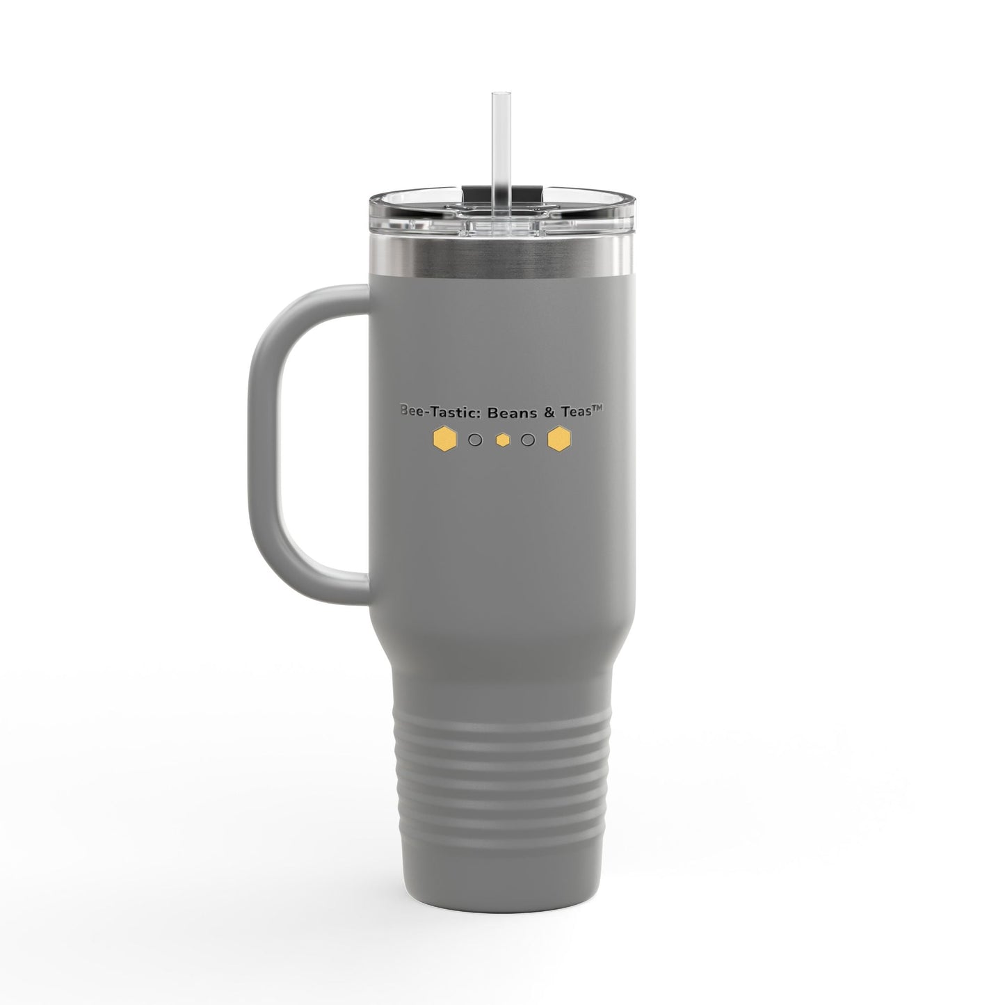 40oz Insulated Travel Mug | Stainless Steel Tumbler with Handle Bee-Tastic: Beans & Teas™