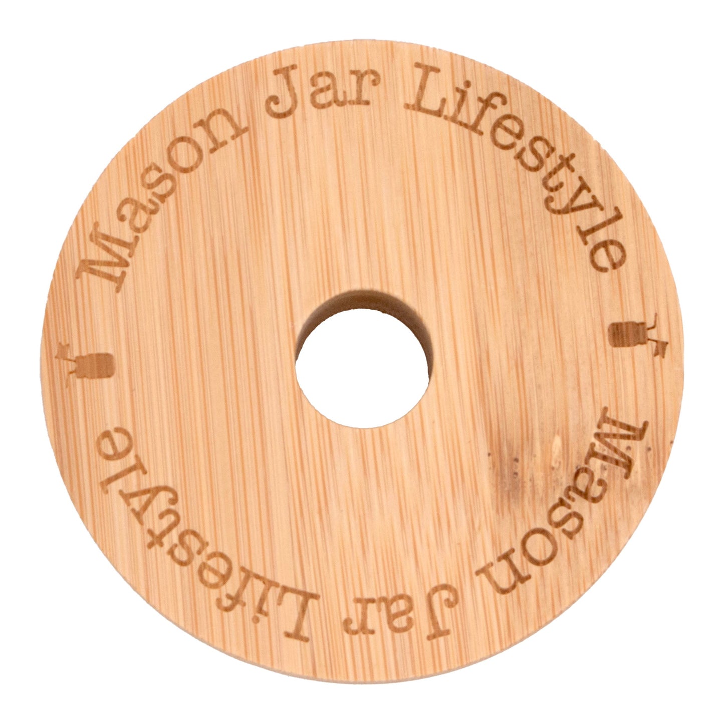 Bamboo Mason Jar Straw Lid