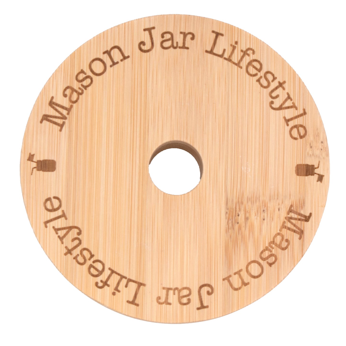 Bamboo Mason Jar Straw Lid