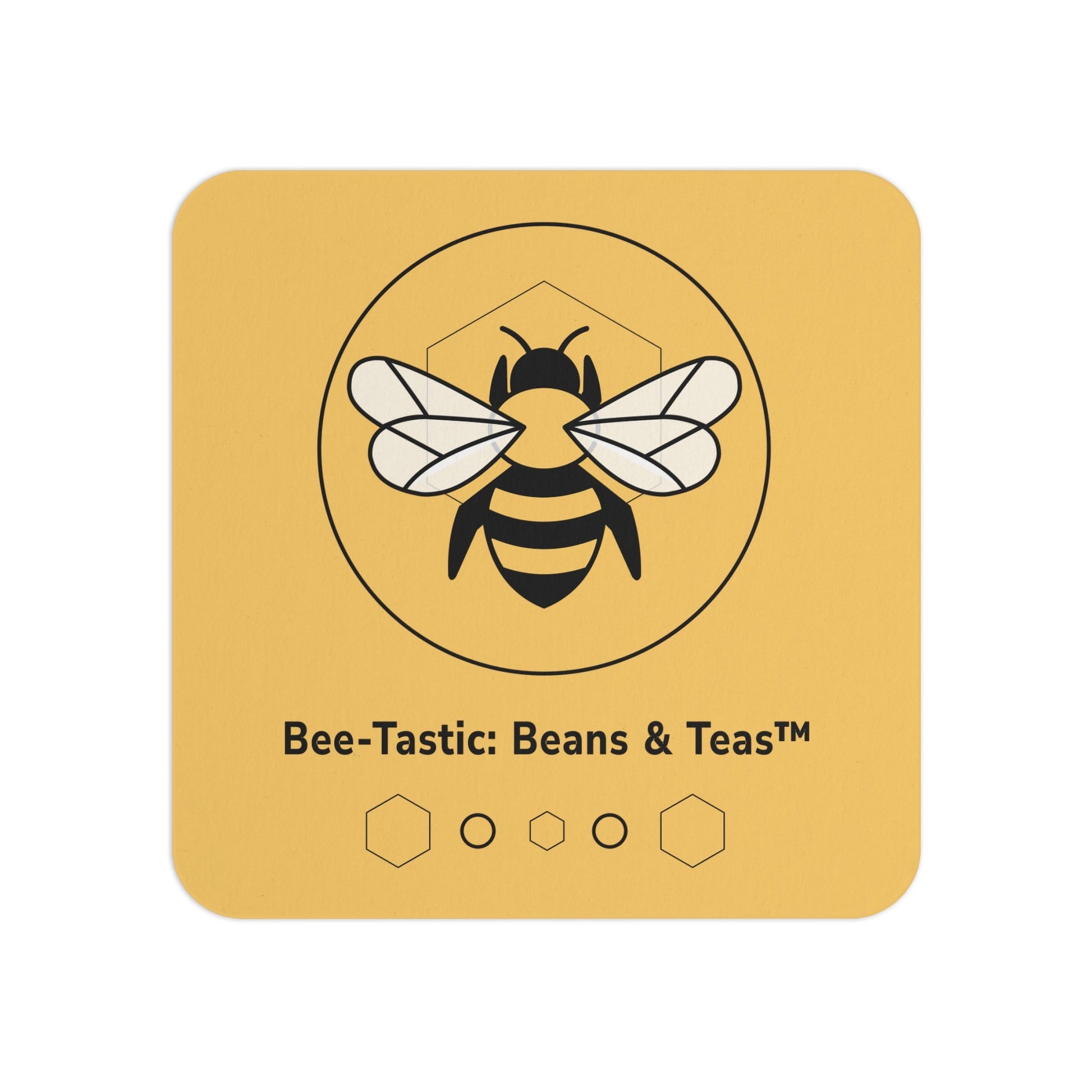 Coaster Set | Stylish & Durable Drink Coasters for Home & Gifts Bee-Tastic: Beans & Teas™