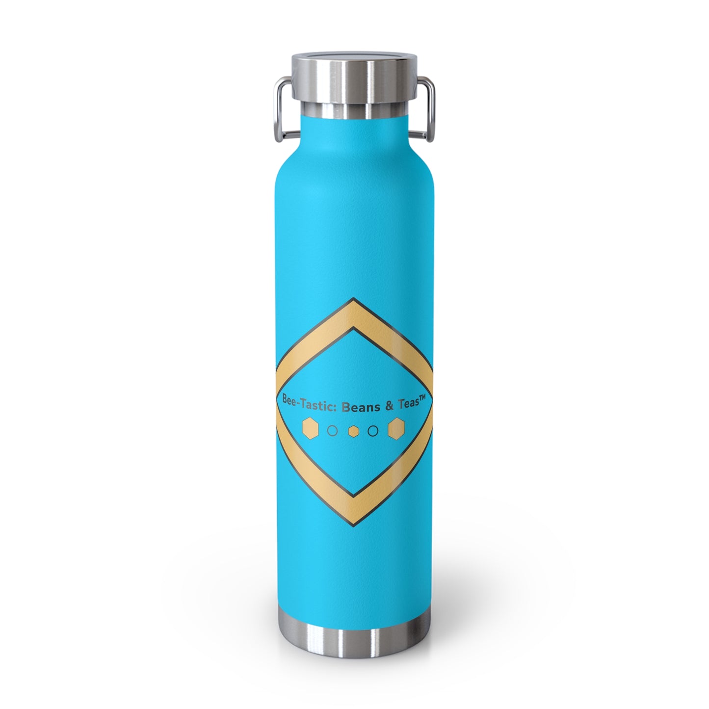 Bee-Inspired Insulated Water Bottle | 22oz Stainless Steel for Hot & Cold Drinks - Bee-Tastic: Beans & Teas™