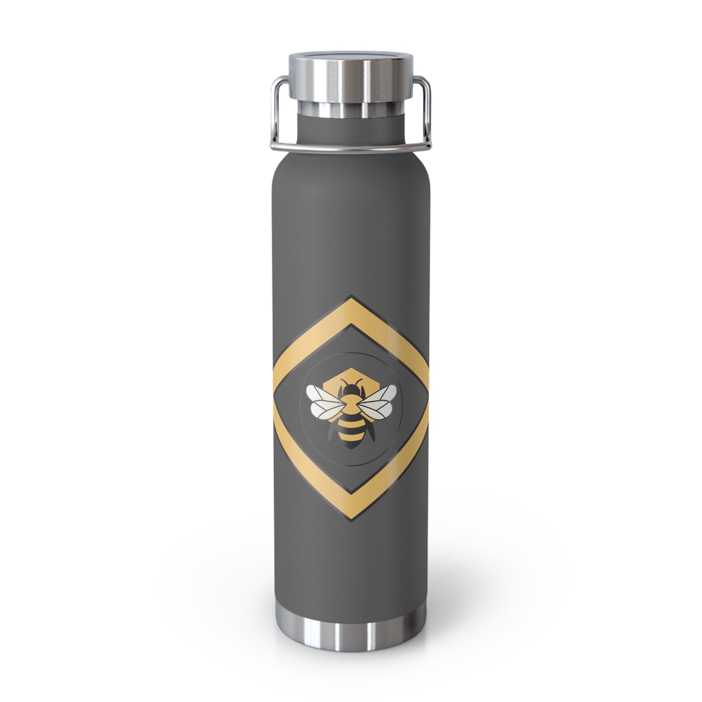 Bee-Inspired Insulated Water Bottle | 22oz Stainless Steel for Hot & Cold Drinks - Bee-Tastic: Beans & Teas™