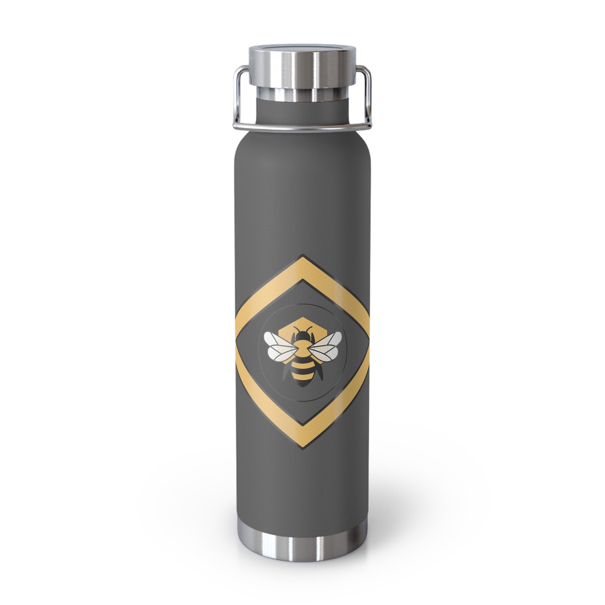 Bee-Inspired Insulated Water Bottle | 22oz Stainless Steel for Hot & Cold Drinks - Bee-Tastic: Beans & Teas™