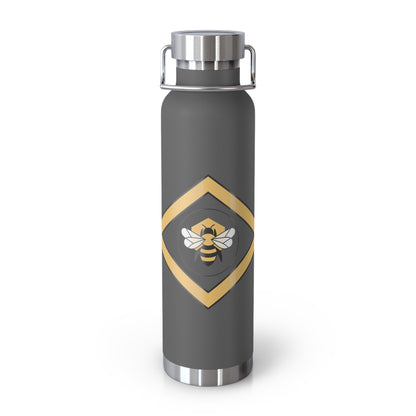 Bee-Inspired Insulated Water Bottle | 22oz Stainless Steel for Hot & Cold Drinks - Bee-Tastic: Beans & Teas™