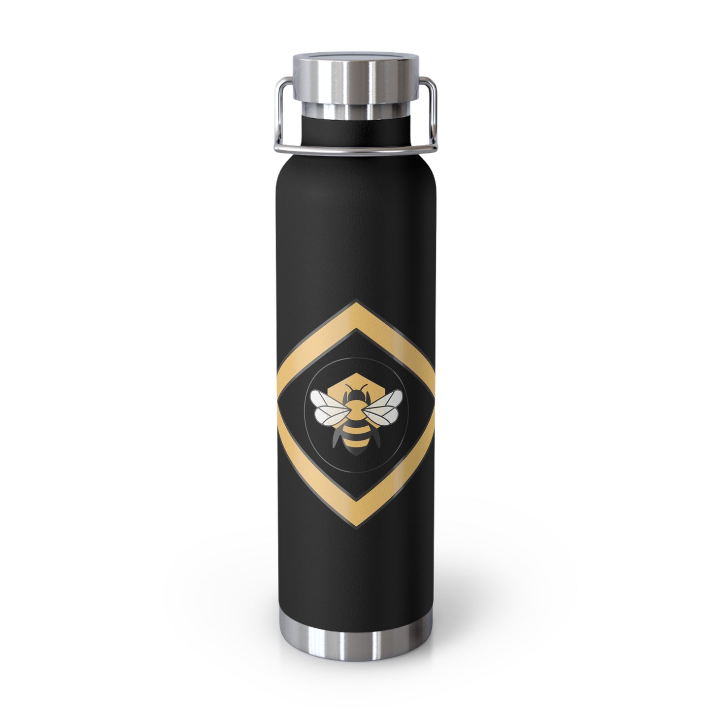 Bee-Inspired Insulated Water Bottle | 22oz Stainless Steel for Hot & Cold Drinks - Bee-Tastic: Beans & Teas™