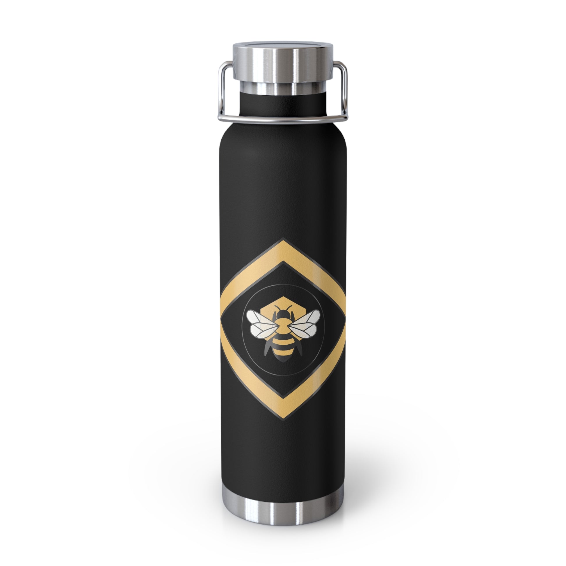 Bee-Inspired Insulated Water Bottle | 22oz Stainless Steel for Hot & Cold Drinks - Bee-Tastic: Beans & Teas™