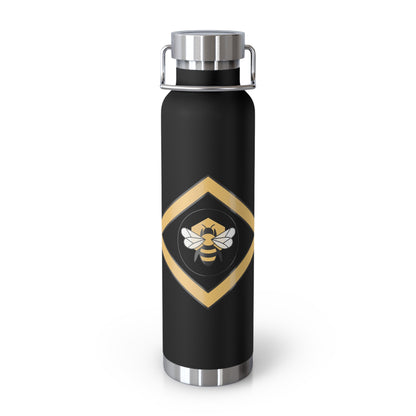 Bee-Inspired Insulated Water Bottle | 22oz Stainless Steel for Hot & Cold Drinks - Bee-Tastic: Beans & Teas™