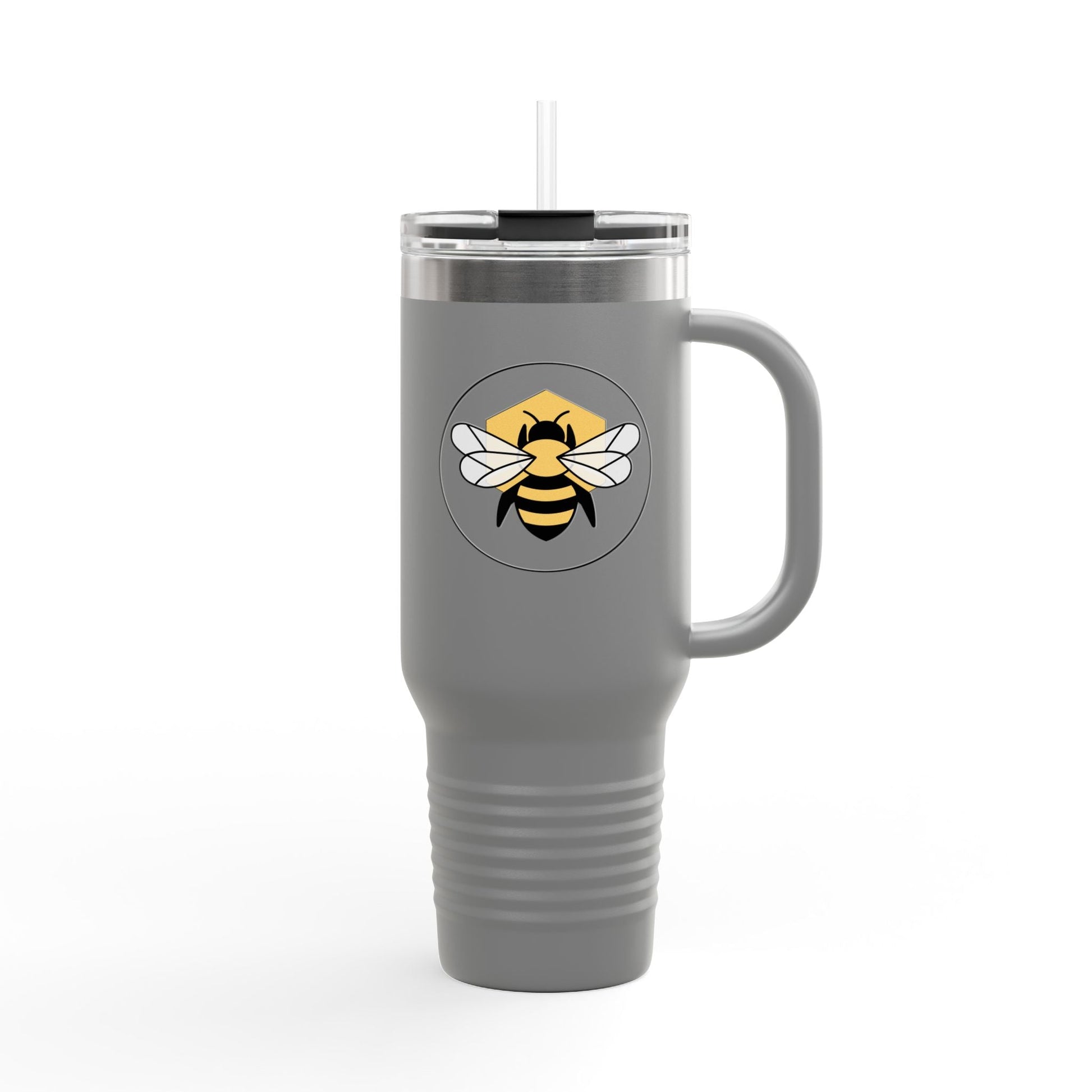 40oz Insulated Travel Mug | Stainless Steel Tumbler with Handle Bee-Tastic: Beans & Teas™