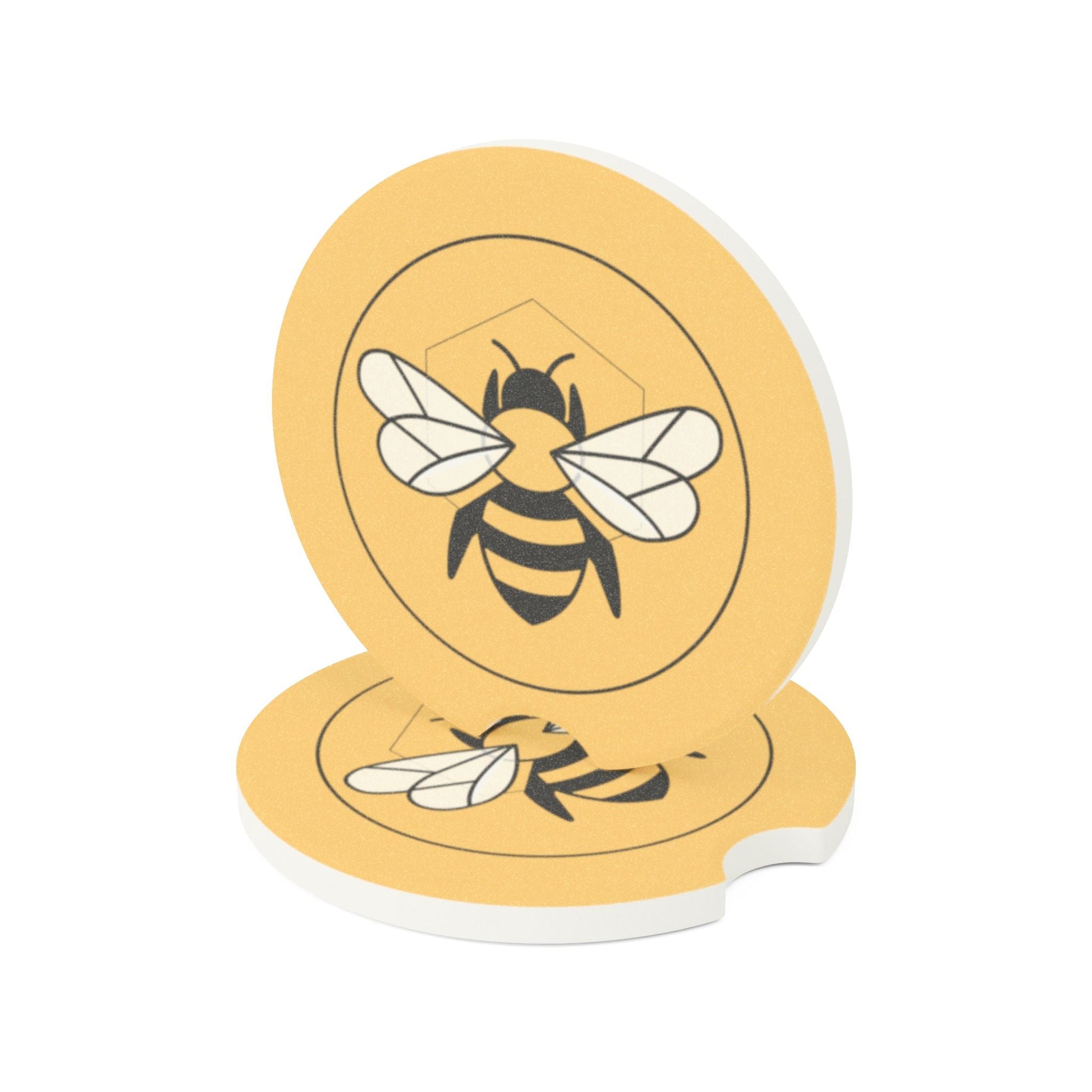 Soapstone Car Coaster | Stylish & Functional Auto Accessory Bee-Tastic: Beans & Teas™