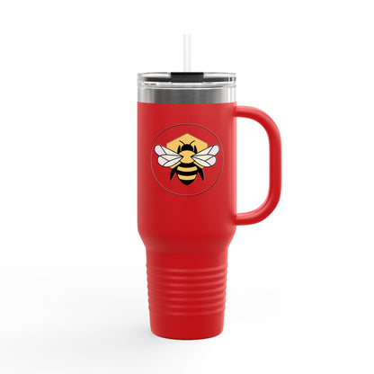 40oz Insulated Travel Mug | Stainless Steel Tumbler with Handle Bee-Tastic: Beans & Teas™