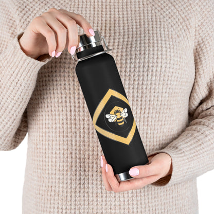 Bee-Inspired Insulated Water Bottle | 22oz Stainless Steel for Hot & Cold Drinks - Bee-Tastic: Beans & Teas™