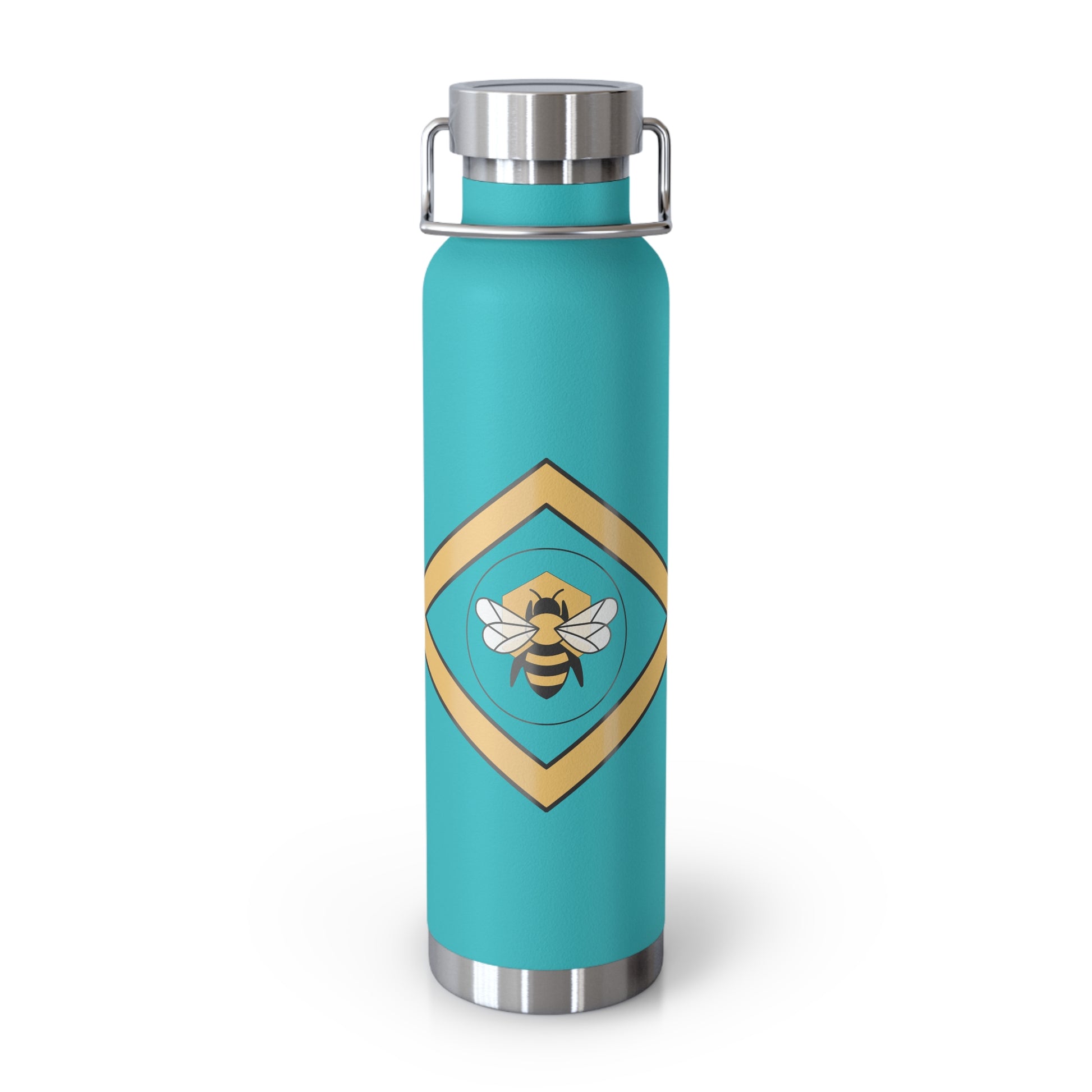 Bee-Inspired Insulated Water Bottle | 22oz Stainless Steel for Hot & Cold Drinks - Bee-Tastic: Beans & Teas™