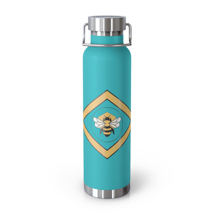 Bee-Inspired Insulated Water Bottle | 22oz Stainless Steel for Hot & Cold Drinks - Bee-Tastic: Beans & Teas™