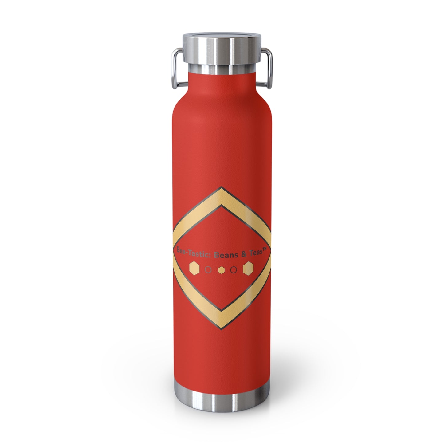 Bee-Inspired Insulated Water Bottle | 22oz Stainless Steel for Hot & Cold Drinks - Bee-Tastic: Beans & Teas™