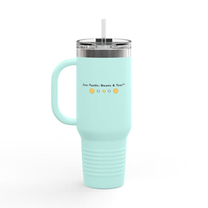40oz Insulated Travel Mug | Stainless Steel Tumbler with Handle Bee-Tastic: Beans & Teas™