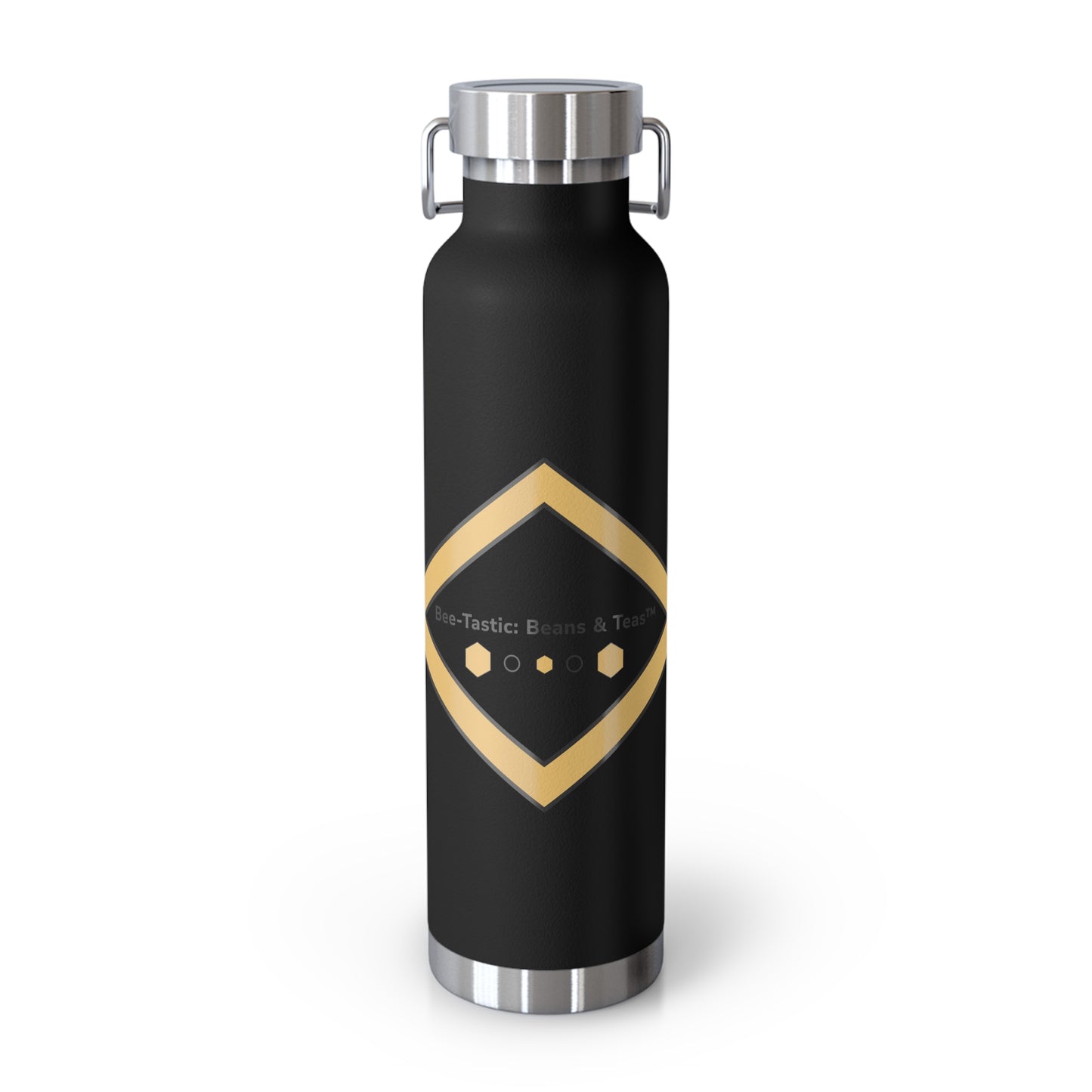 Bee-Inspired Insulated Water Bottle | 22oz Stainless Steel for Hot & Cold Drinks - Bee-Tastic: Beans & Teas™
