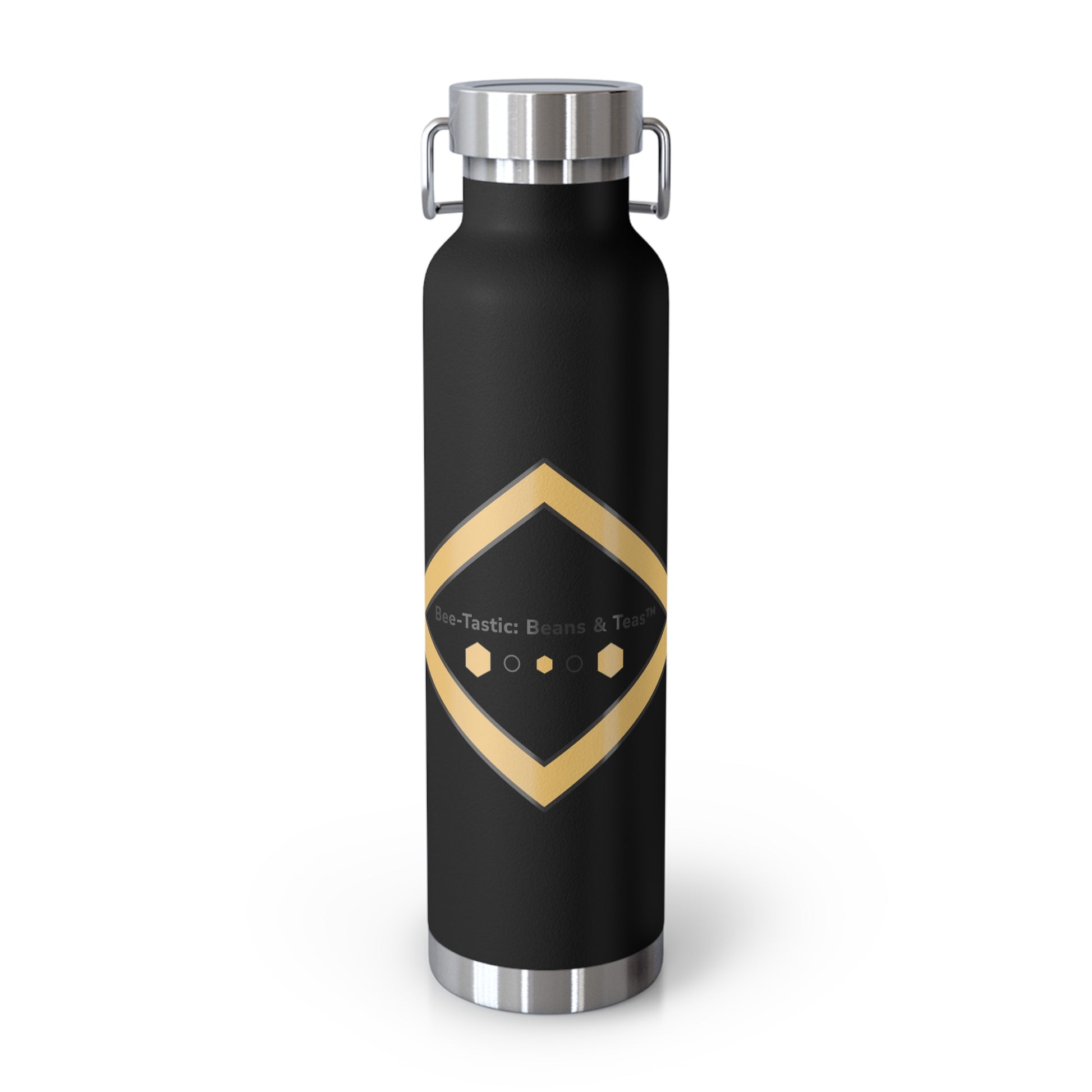 Bee-Inspired Insulated Water Bottle | 22oz Stainless Steel for Hot & Cold Drinks - Bee-Tastic: Beans & Teas™