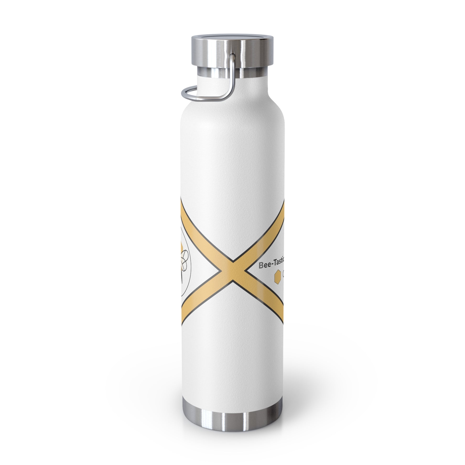 Bee-Inspired Insulated Water Bottle | 22oz Stainless Steel for Hot & Cold Drinks - Bee-Tastic: Beans & Teas™