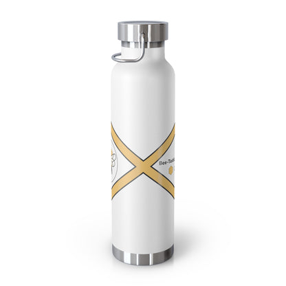 Bee-Inspired Insulated Water Bottle | 22oz Stainless Steel for Hot & Cold Drinks - Bee-Tastic: Beans & Teas™