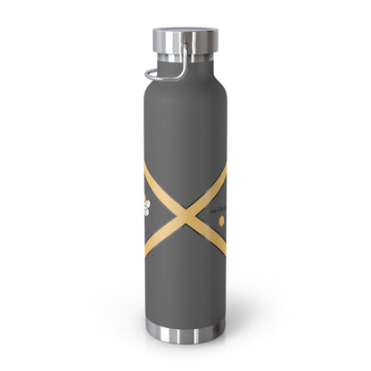 Bee-Inspired Insulated Water Bottle | 22oz Stainless Steel for Hot & Cold Drinks - Bee-Tastic: Beans & Teas™