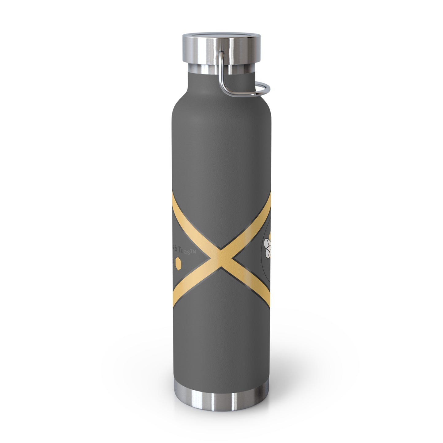 Bee-Inspired Insulated Water Bottle | 22oz Stainless Steel for Hot & Cold Drinks - Bee-Tastic: Beans & Teas™