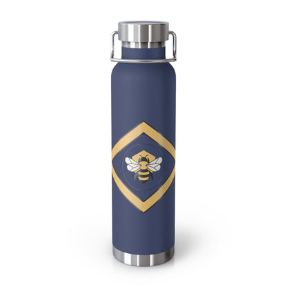 Bee-Inspired Insulated Water Bottle | 22oz Stainless Steel for Hot & Cold Drinks - Bee-Tastic: Beans & Teas™