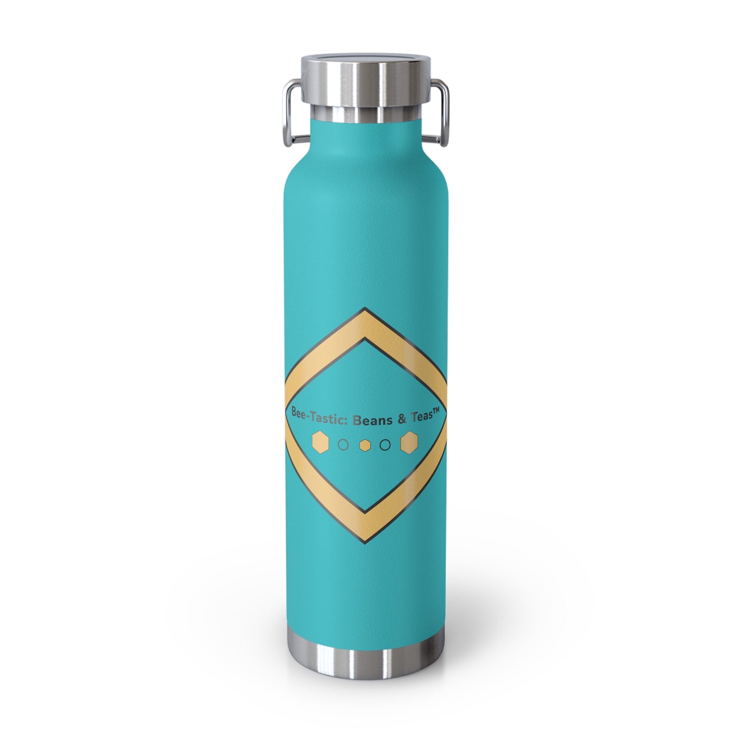 Bee-Inspired Insulated Water Bottle | 22oz Stainless Steel for Hot & Cold Drinks - Bee-Tastic: Beans & Teas™