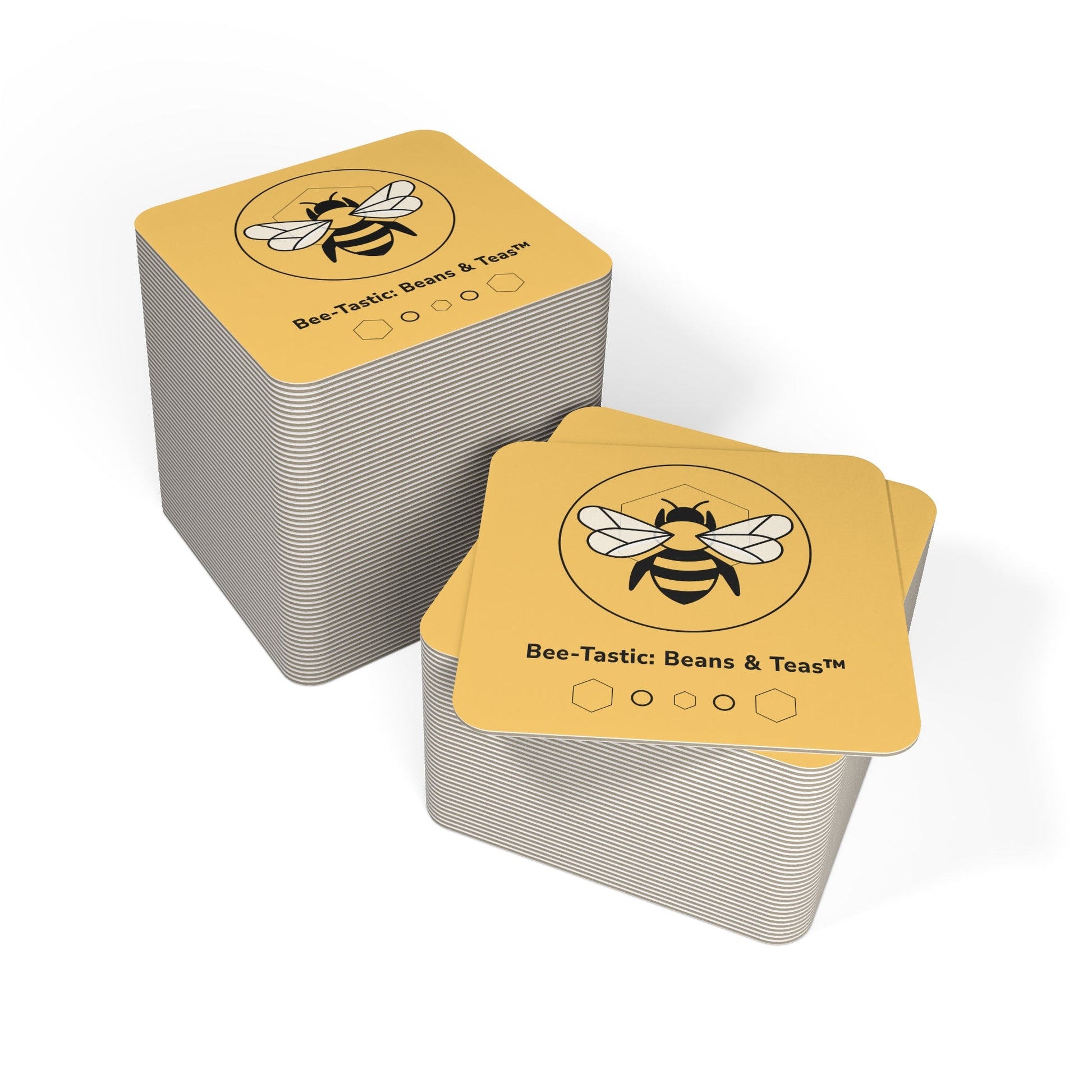 Coaster Set | Stylish & Durable Drink Coasters for Home & Gifts Bee-Tastic: Beans & Teas™