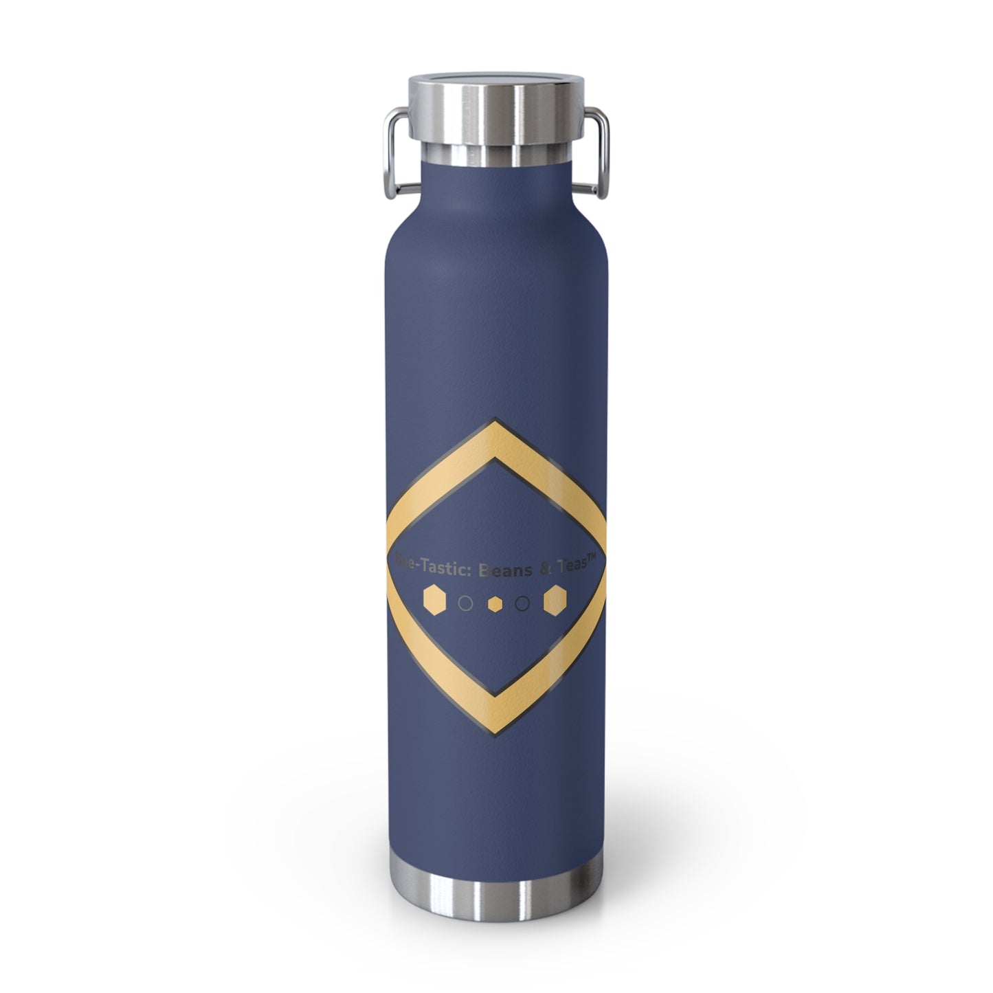 Bee-Inspired Insulated Water Bottle | 22oz Stainless Steel for Hot & Cold Drinks - Bee-Tastic: Beans & Teas™