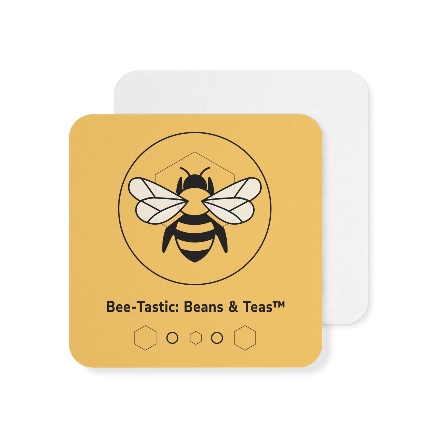 Coaster Set | Stylish & Durable Drink Coasters for Home & Gifts Bee-Tastic: Beans & Teas™