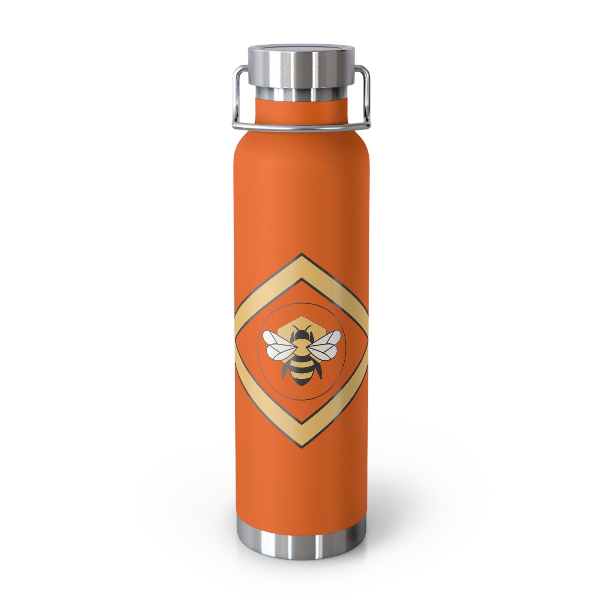 Bee-Inspired Insulated Water Bottle | 22oz Stainless Steel for Hot & Cold Drinks - Bee-Tastic: Beans & Teas™