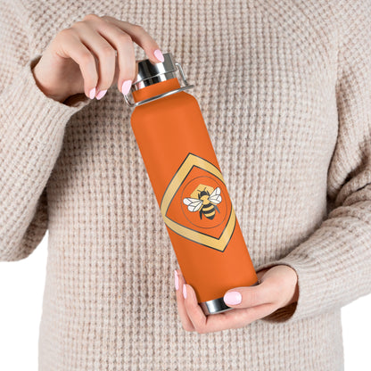 Bee-Inspired Insulated Water Bottle | 22oz Stainless Steel for Hot & Cold Drinks - Bee-Tastic: Beans & Teas™