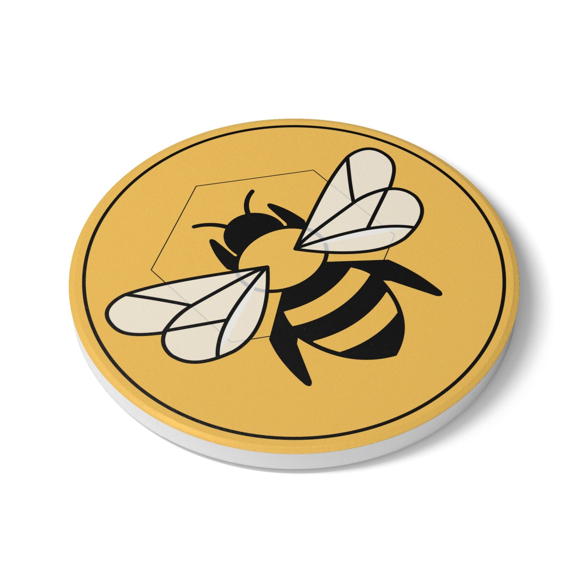 Ceramic Coaster | Eco-Friendly & Stylish Drinkware Accessory Bee-Tastic: Beans & Teas™
