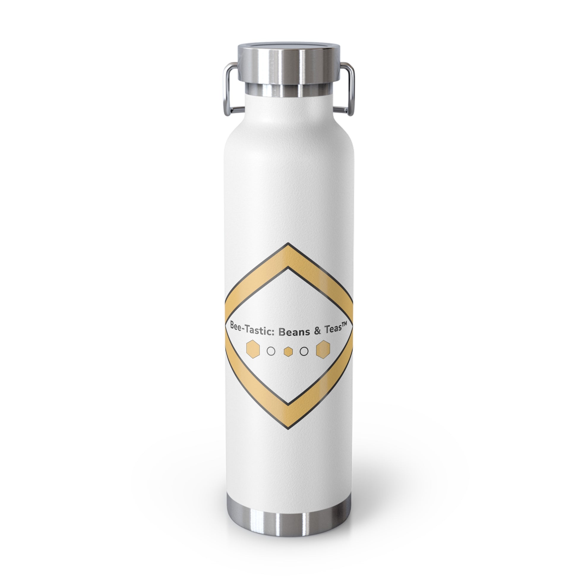 Bee-Inspired Insulated Water Bottle | 22oz Stainless Steel for Hot & Cold Drinks - Bee-Tastic: Beans & Teas™