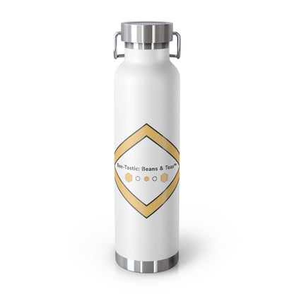 Bee-Inspired Insulated Water Bottle | 22oz Stainless Steel for Hot & Cold Drinks - Bee-Tastic: Beans & Teas™
