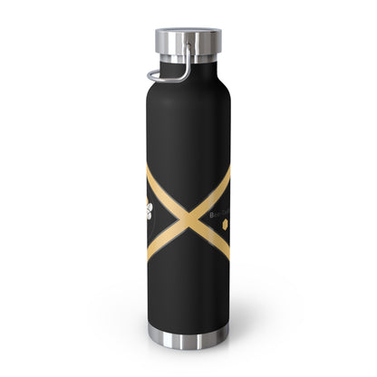 Bee-Inspired Insulated Water Bottle | 22oz Stainless Steel for Hot & Cold Drinks - Bee-Tastic: Beans & Teas™