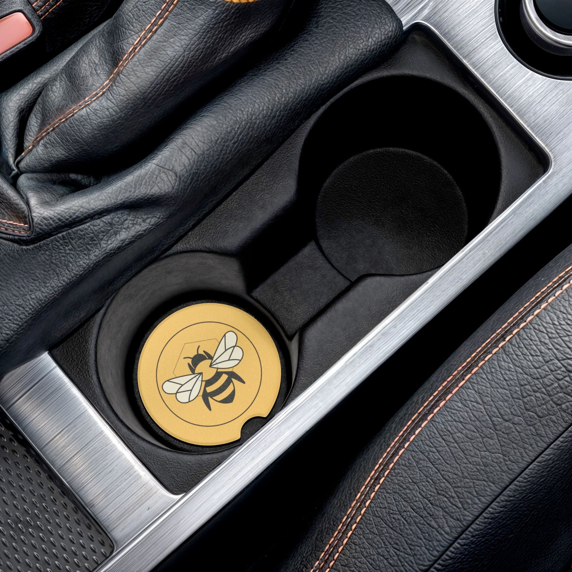 Soapstone Car Coaster | Stylish & Functional Auto Accessory Bee-Tastic: Beans & Teas™