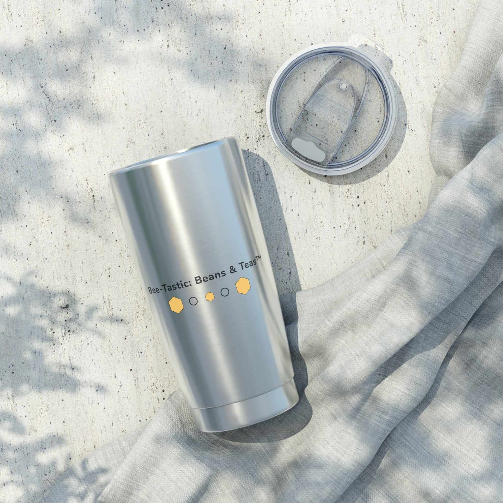 20oz Stainless Steel Tumbler | Insulated Travel Mug for Hot & Cold Drinks Bee-Tastic: Beans & Teas™