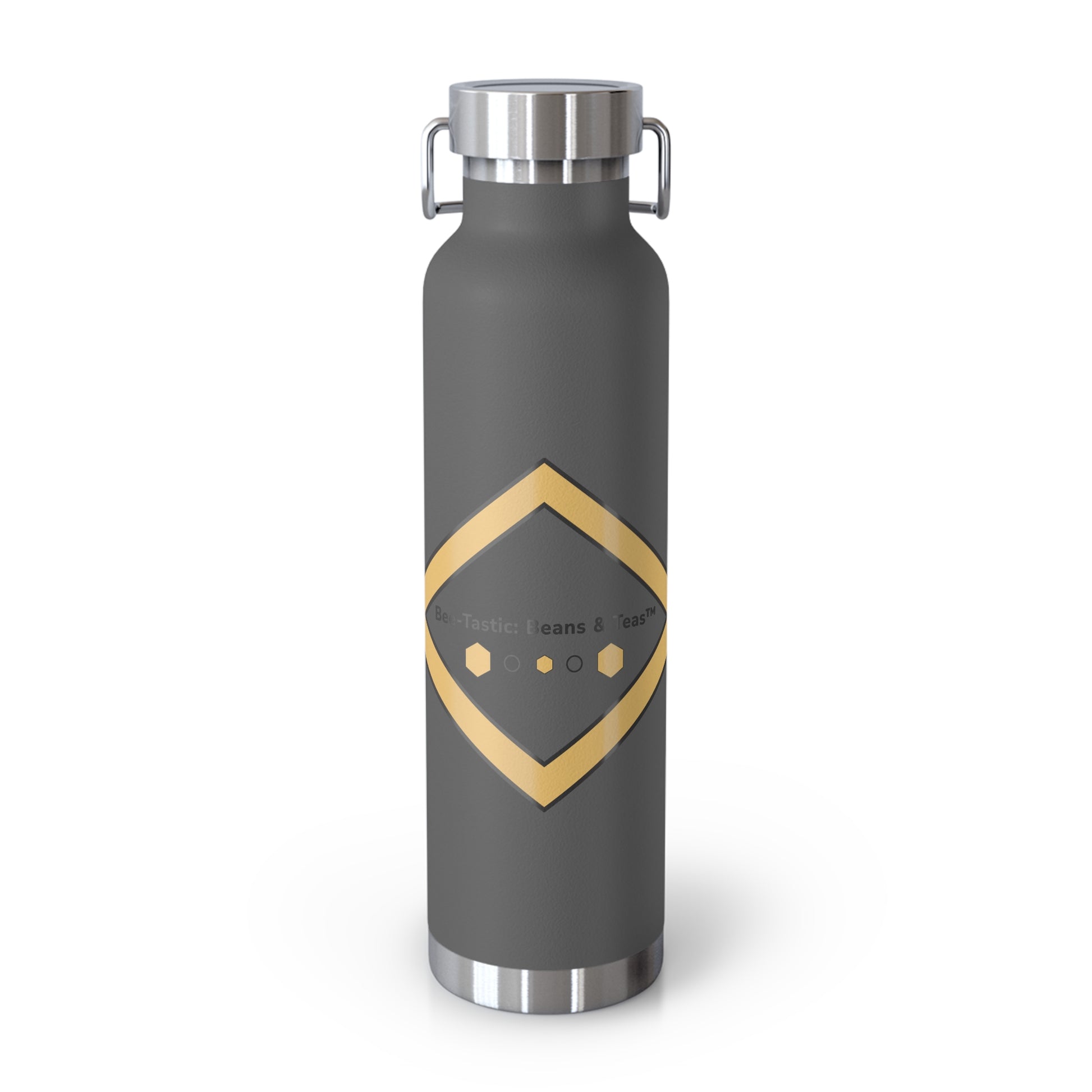 Bee-Inspired Insulated Water Bottle | 22oz Stainless Steel for Hot & Cold Drinks - Bee-Tastic: Beans & Teas™