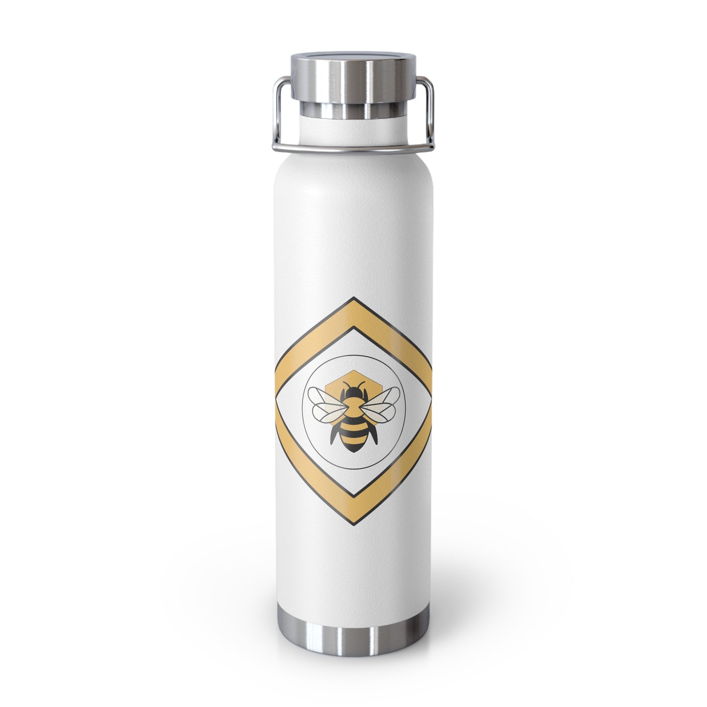 Bee-Inspired Insulated Water Bottle | 22oz Stainless Steel for Hot & Cold Drinks - Bee-Tastic: Beans & Teas™