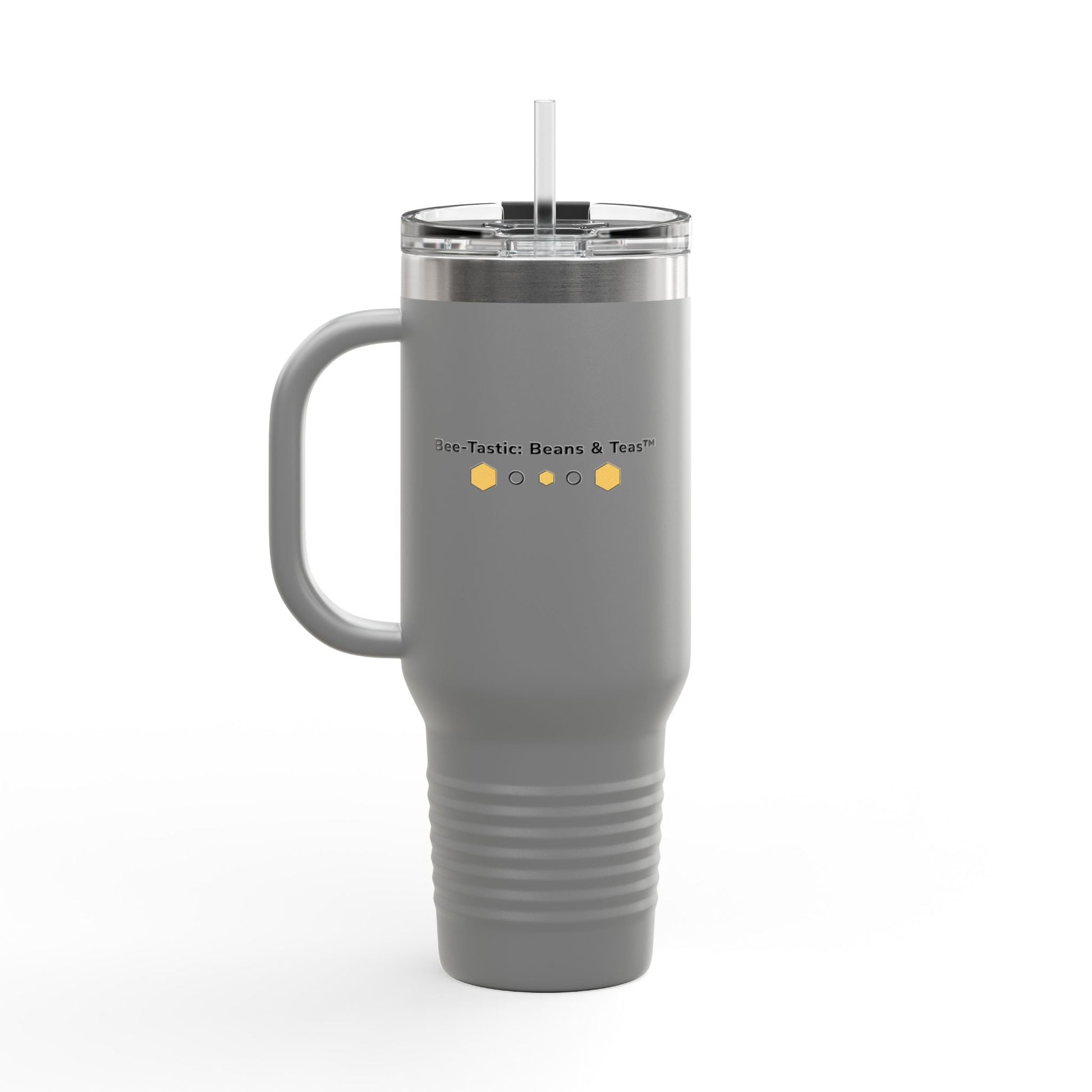 40oz Insulated Travel Mug | Stainless Steel Tumbler with Handle Bee-Tastic: Beans & Teas™