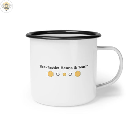 Enamel Camp Cup | Durable Mug for Nature Lovers & Outdoors Bee-Tastic: Beans & Teas™